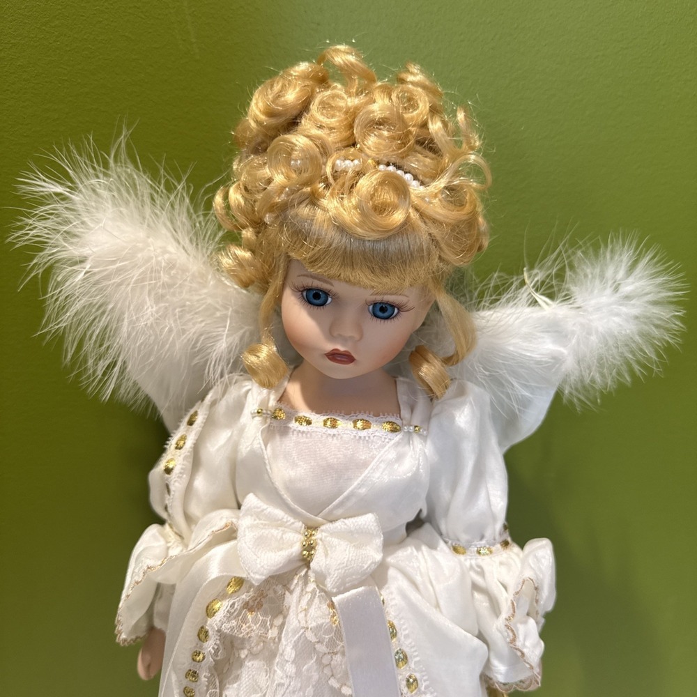 Heritage Signature Collection Savannah Doll Blonde Angel Bride Doll CoA Harp - Picture 2 of 16